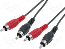 Cable 2x plug RCA- 2x plug RCA 10m